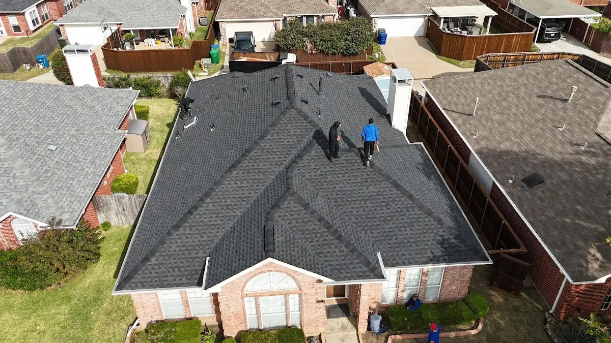 Slate & Tile Roof Repair work in progress on a Commerce City property